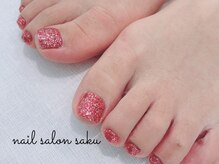 サク(saku)/フットネイル/キラキラ/ラメ