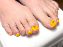 ボタネイル 近鉄八尾駅前店(BOTA NAIL)/向日葵ネイル/フットネイル