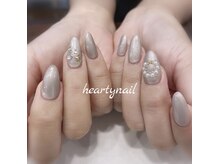 ハーティーネイル hearty nail 溝の口店/長さだし×ジェルネイル