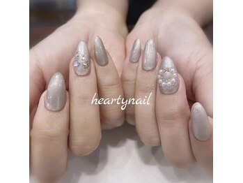 ハーティーネイル hearty nail 溝の口店/長さだし×ジェルネイル