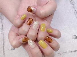 べっ甲デザインネイル