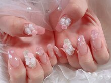 ミイネイル(Me nail)/#薔薇パーツ#ワンホンネイル