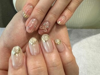 韓国ニュアンスちぐはぐネイル