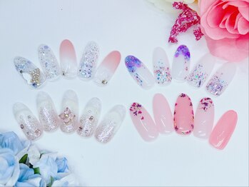ネイルサロン 優の写真/《ずっとオフ込み¥5280~》シンプル~華やか系までトレンドや季節に合わせた定額デザインを豊富にご用意♪