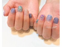 ネイルズ ララ(nails Lala)/涼しげニュアンスネイル