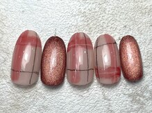 レイネイル レイエステティック 岐阜茜部店(RAY NAIL & RAY ESTHETIC)/落書きチェックネイル
