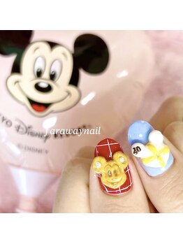 ファラウェイネイル(Faraway nail)/ワッフル&うきわまんネイル☆