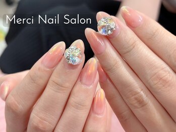 メルシー(Merci)/夕焼けネイル★チーク+オーロラ