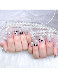 大人ガーリー♪グレーラメネイル