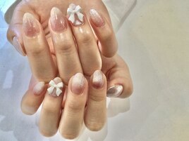☆3dマググラデのリボンネイル☆