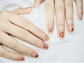 持ち込み・シンプル花火ネイル