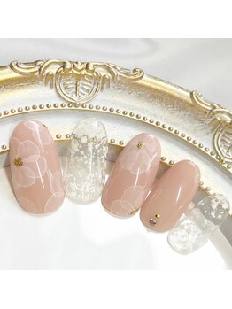 ネイルルーム(Nail Room)/たらしこみフラワー