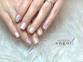 シェル天然石ネイル