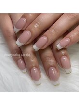 アカアカ(Beauty Salon aka'aka)/白フレンチ×先端ミラー☆