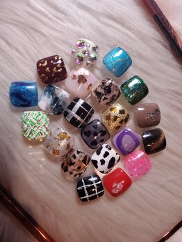 ナーゲルシャイニー(Nagelshiny)/#フットネイル1本アート
