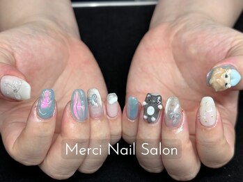 メルシー(Merci)/可愛いニュアンスネイル