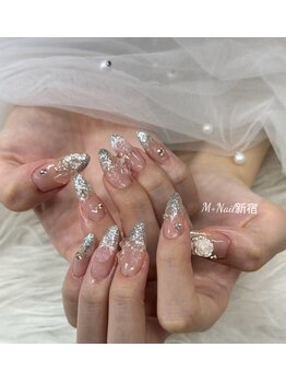 エムプラスネイル 新宿(M+Nail)/ラメグラ★薔薇