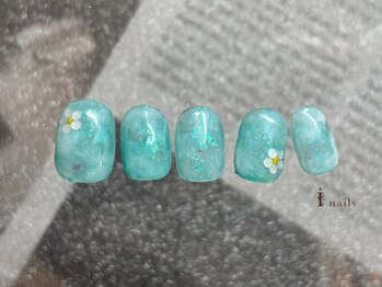 アイネイルズ 横浜EAST店(I-nails)/マーブルお花ネイル
