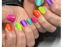 カラフルネオン縦グラデーション