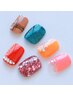 初回ジェルオフ無料☆Shellac【Footシェラック】選べるチップSMPLE☆5500円☆