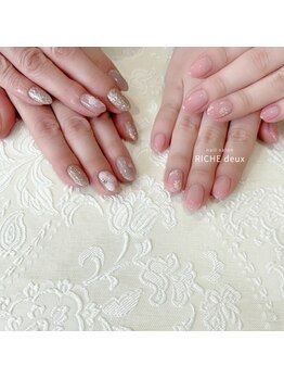 リッシュ ドゥ(RICHE deux)/春色でフラワーネイル