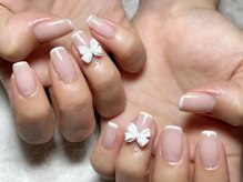 レディグリッター(Lady glitter)/ワンホン風リボンネイル