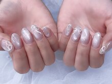 ローランリム(LORAN Lim)/リボン×星 マグネットネイル♪