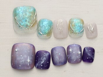 ネイルミックス 札幌大通本店(Nail Mix)の写真/フットネイルはオフ無料5990円！毎月新作デザイン♪ニュアンス～かわいいまでお任せ下さい☆札幌