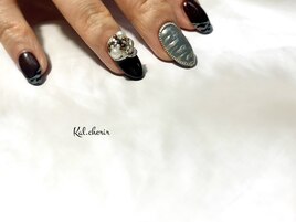 brown × silver ビジュー☆