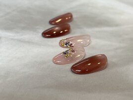 お花ネイルピンク