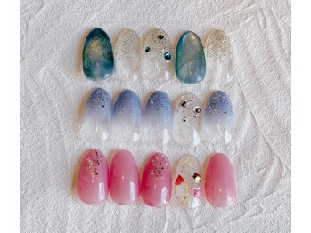 ネイルサロン エムズ(Nail Salon M's)の写真/パラジェル導入店!地爪を労わりながらネイルを楽しめる♪ギャラクシーネイル導入[お写真:¥7300コース]