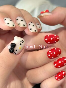 Domi Nail Salon 渋谷店　長さだし/持ち込み/フィルイン/ワンホン/ドットネイル＊