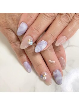 クレセ(Crece)/マットマーブルネイル