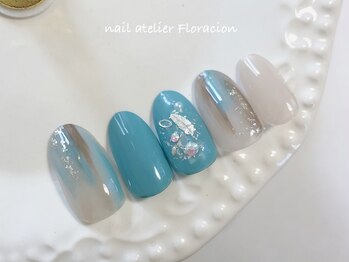 ネイルアトリエ フロラシオン/ラッキーモチーフネイル羽根