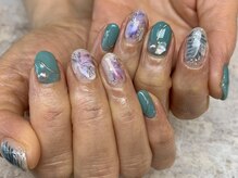 ネイル スタジオ イナンナ(Nail Studio INANNA)/シースルー×ボタニカル♪