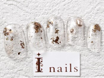 アイネイルズ 梅田店(I nails)/ニュアンス箔クリア韓国¥7700