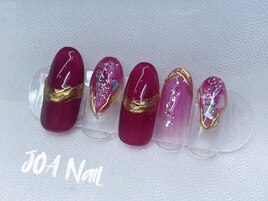 赤★ミラー★シェル★ラメ