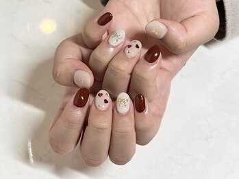 オレオサロン 池袋(oreo salon)/アート定額 /ハートネイル