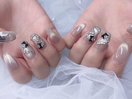 ハートストーンネイル♪