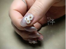 フローフェン(Floofen)/マグネットネイル×花