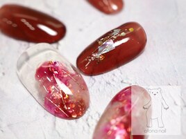 ブラウンとローズのニュアンス