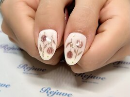 ミラーネイルで作るチューリップ