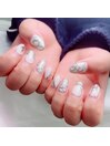 シルバーニュアンスネイル