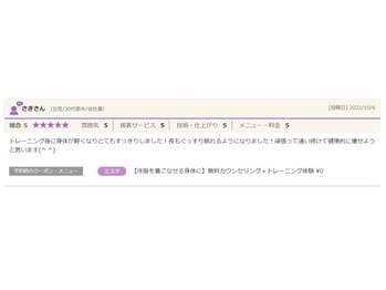 ジムニキサロン(GYM Niki Salon)/リニューアル前の口コミページ13