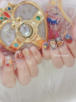 ファラウェイネイル(Faraway nail)/セーラームーンネイル☆