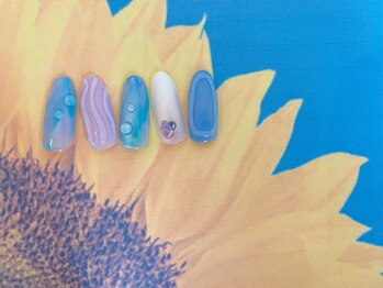 ネイルサロン&スクール ジーナ(GINA)/梅雨カラーで!しずくネイル