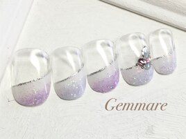 爽やかフレンチネイル