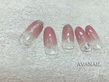 アバネイル 藤が丘(AVA NAIL)/【ピンクグラデストーンネイル】
