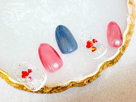 クリア雪ハート