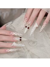 マギー(Maggie)/桜桃xドットネイル